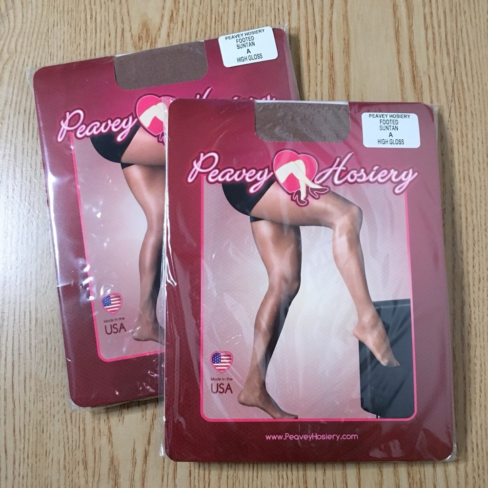 New Hooters Girl Uniform Peavey Footed Tights Suntan Sizes A B C & D